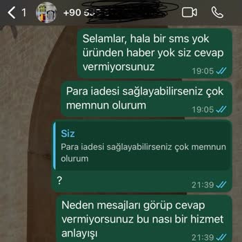 Sipariş Teslim Edilmedi, Yetersiz Müşteri Hizmeti Ve İade Talebi