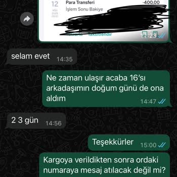 Sipariş Teslim Edilmedi, Yetersiz Müşteri Hizmeti Ve İade Talebi