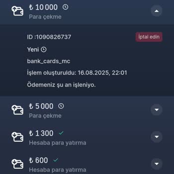 Mobil Uygulamada Para Çekme İşlemleri Hesabıma Yansımadı