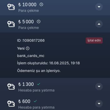 Mobil Uygulamada Para Çekme İşlemleri Hesabıma Yansımadı