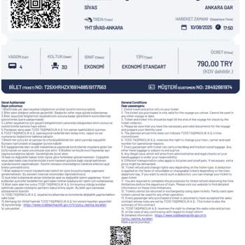 Yüksek Hızlı Tren Kafeteryasında Fahiş Ücret Mağduriyeti