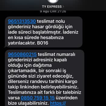 Kusurlu Ürünlerin Tekrar Gönderilmesi Ve Müşteri Hizmetlerinden Destek Alamama