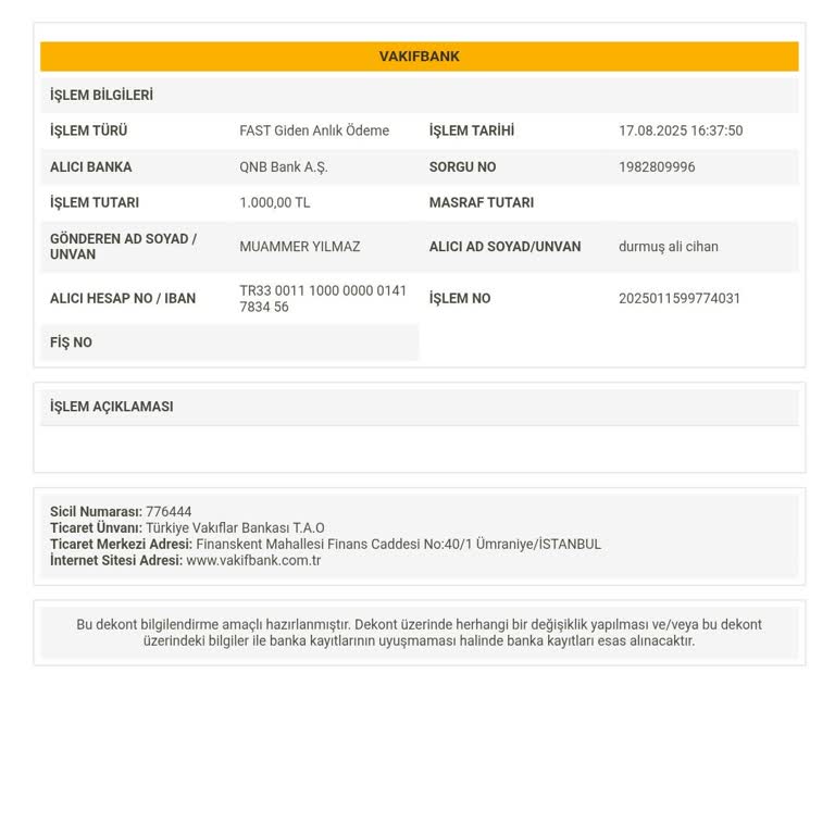 Yatırdığım 1.000 TL Geri Verilmiyor, Ek Para Talep Ediliyor!