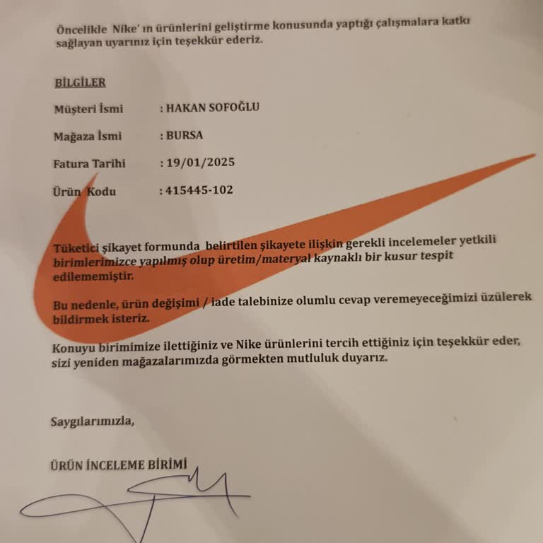 Nike Air Monarch Ayakkabıda Sürekli Ses Problemi Ve Yetersiz Müşteri Hizmeti