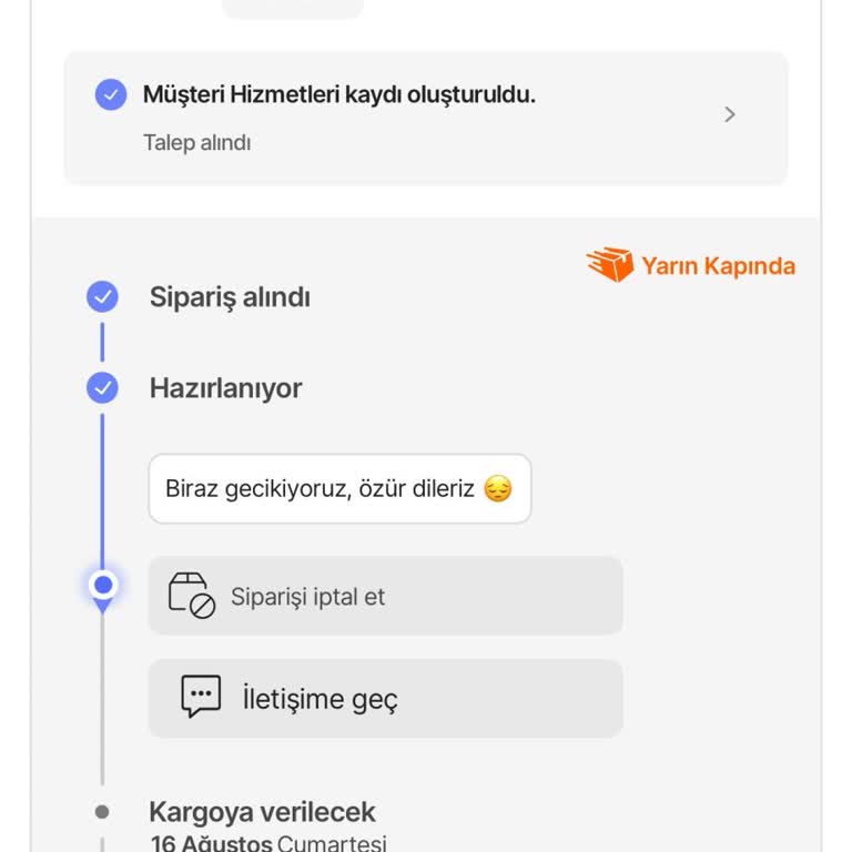 Yarın Kapında Sözü Tutulmadı, Siparişim Kargoya Bile Verilmedi