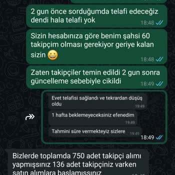 Satın Aldığım Takipçiler Teslim Edilmedi, Kendi Takipçilerimi Sayıyorlar!