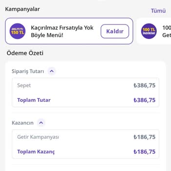 Getir Yemek Kampanya Koşulları Hakkında Yetersiz Bilgilendirme Ve Mağduriyet