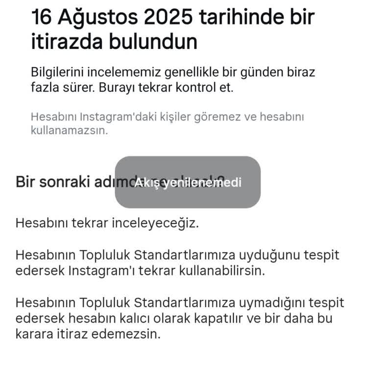 Instagram Hesabım Haksız Yere İnceleniyor ve Erişimim Engellendi