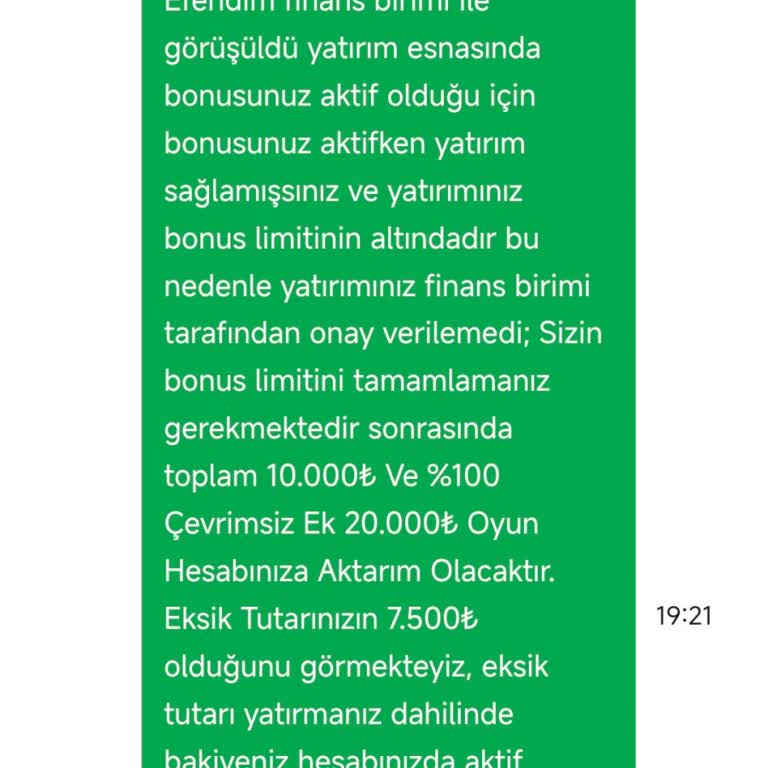 Yatırdığım Para Hesabıma Geçmedi Bonus Bahanesiyle İade Edilmiyor