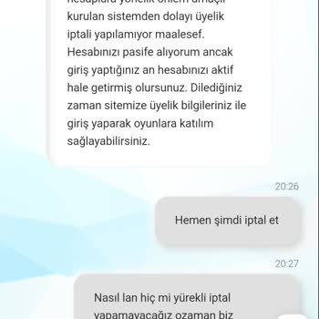 Üyelik İptali Ve Ücret İadesi Talebim Sonuçsuz Kaldı