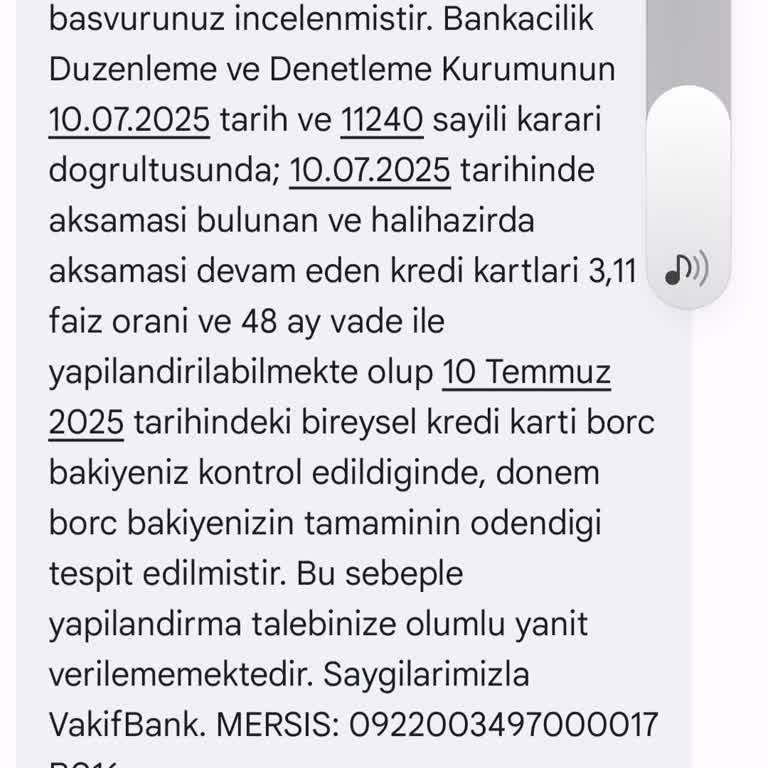 48 Ay Vadeli Kredi Kartı Yapılandırma Hakkım Tanınmıyor, Mağduriyet Yaşıyorum