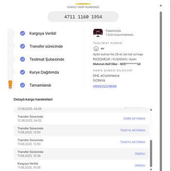 DHL Ve Hepsiburada Yüzünden Kargom Teslim Edilmedi Mağdur Edildim
