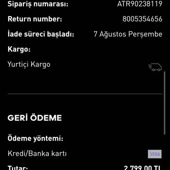 Adidas İade Sürecinde Bilgi Ve Ücret İadesi Yapılmıyor