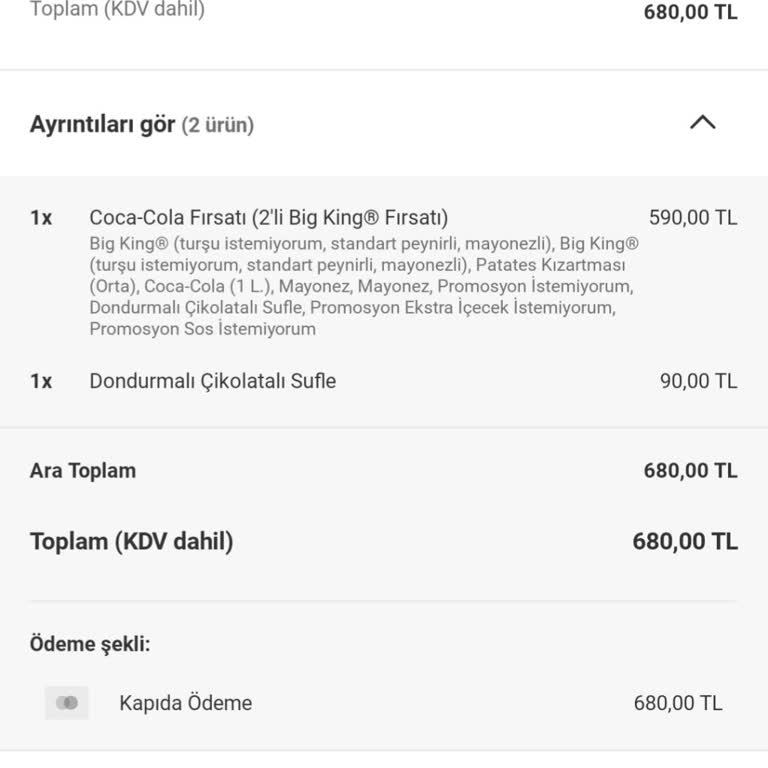 Yanlış Menü Gönderimi Ve Ücret İadesi Sorunu