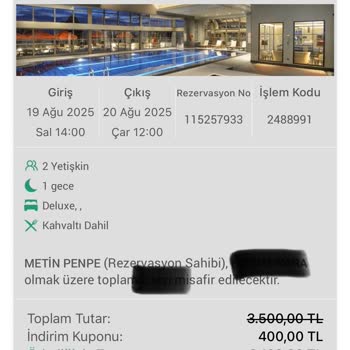 Yanlışlıkla İptal Edilen Rezervasyon İçin İade Ve Çözüm Yapılmıyor