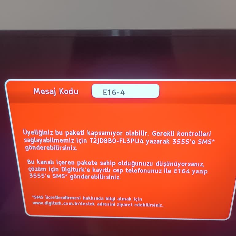 Digiturk Paketimde Süper Lig Maçlarını İzleyemiyorum E164 Hatasıyla Karşılaştım