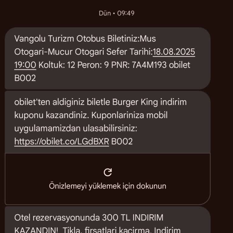 Bilet Ve Koltuk Değişikliği Hakkında Bilgilendirme Yapılmadı, Mağdur Edildim