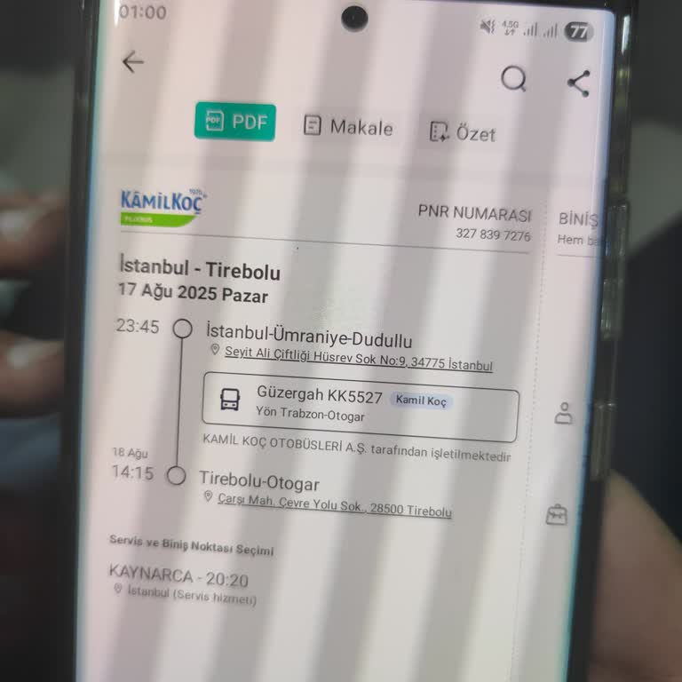 Kamil Koç Otobüsün Haber Verilmeden Hareket Etmesi Ve Bilet İadesi Talebim