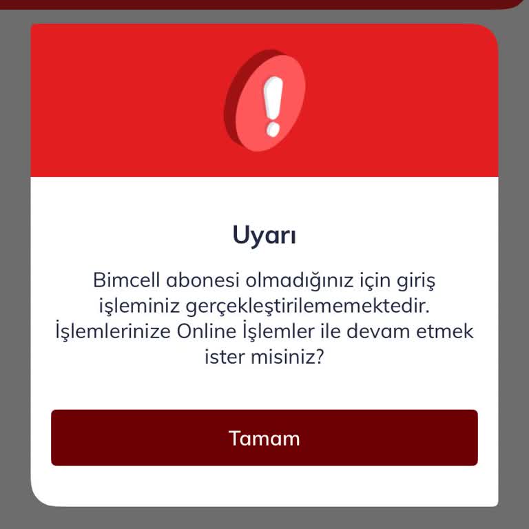 Bimcell Online İşlemler Sayfasına Giriş Yapamıyorum Sistemde Tanımlı Değilim