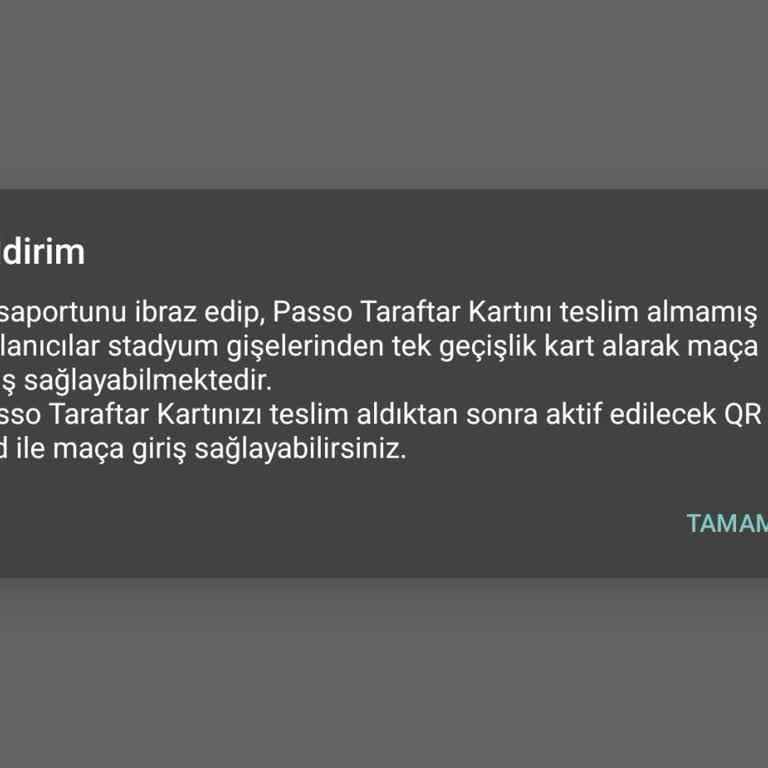 Passolig Kart Teslimatı Ve Maça Giriş Sorunu