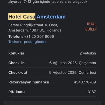 Ücretsiz İptal Sonrası İade Yapılmadı, Müşteri Hizmetlerinden Yanıt Alınamıyor