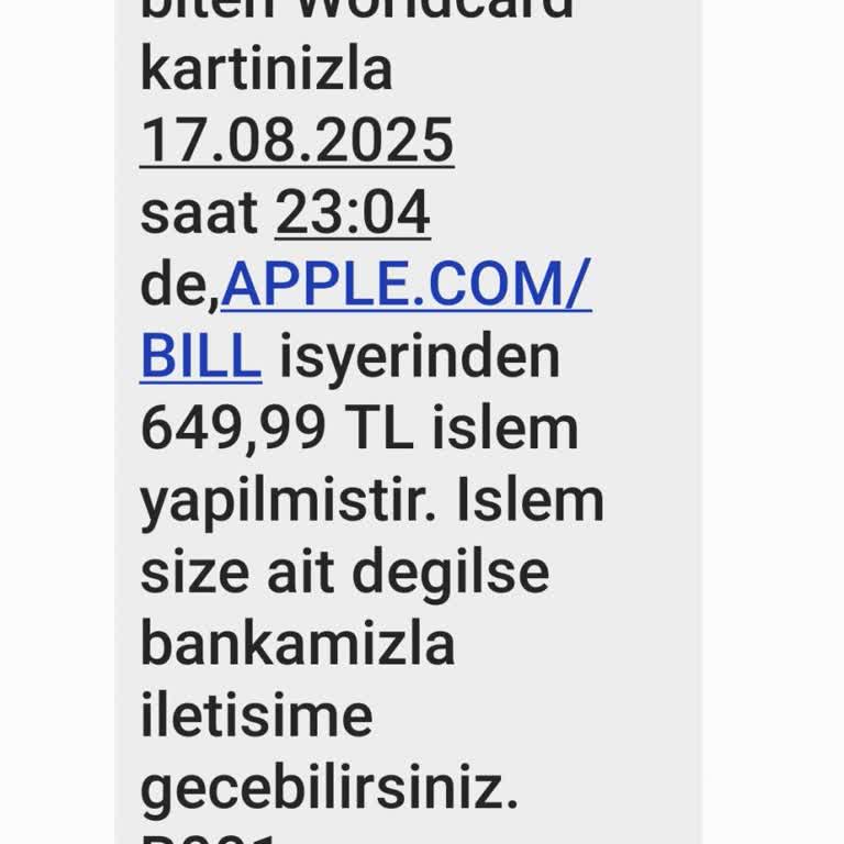 Bilgim Dışında Apple.com Üzerinden Yapılan Kart Harcaması Ve İade Talebi
