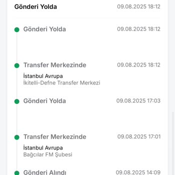 Siparişim Uzun Süredir Transfer Sürecinde Teslimat Yapılmadı Mağduriyetim Devam Ediyor