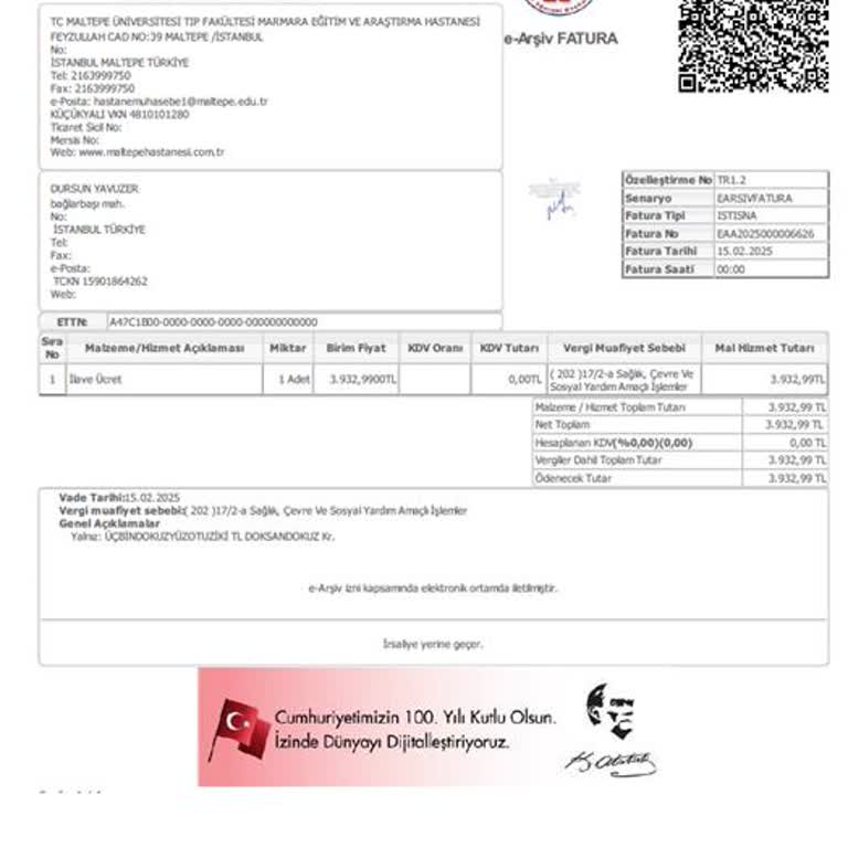 Acil Durumda Yüksek İlave Ücret Ve Şeffaf Olmayan Fatura Süreci