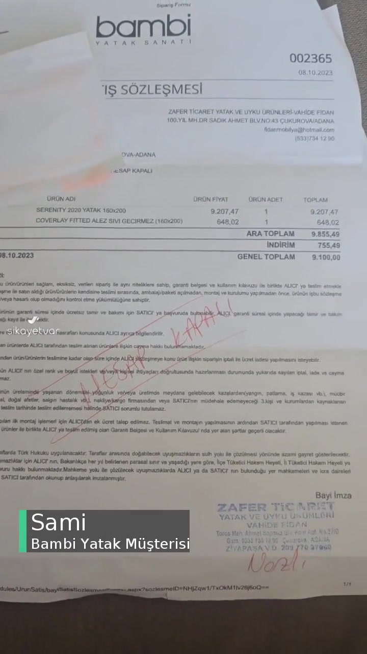 Bambi Yatak Vasat videonun kapak resmi