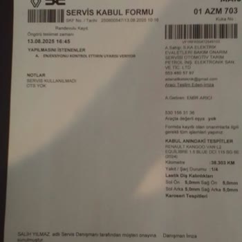 Garanti Kapsamındaki Aracımızın Arızası Ve Servis İlgisizliği