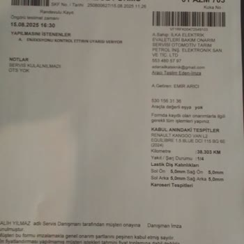 Garanti Kapsamındaki Aracımızın Arızası Ve Servis İlgisizliği