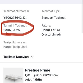 Yataş Bedding'den Siparişlerim Süresinde Teslim Edilmedi, Mağduriyet Yaşıyorum