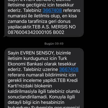 Bloke Edilen Kredi Kartım Tüm Borçlarımı Ödememe Rağmen Açılmıyor, Mağdur Edildim
