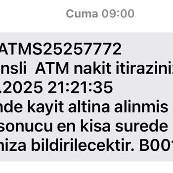 ATM Arızası Nedeniyle Para Hesabıma Geçmedi, Mağduriyet Yaşıyorum