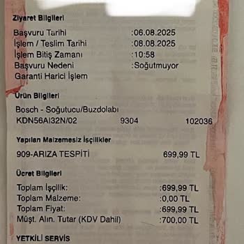 Bosch Servisinden Yüksek Ücret Ve Yanıltıcı Yönlendirme Mağduriyeti