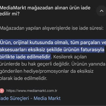 Media Markt Dyson İade Sürecindeki Belirsizlik Ve Çelişkili Bilgilendirme