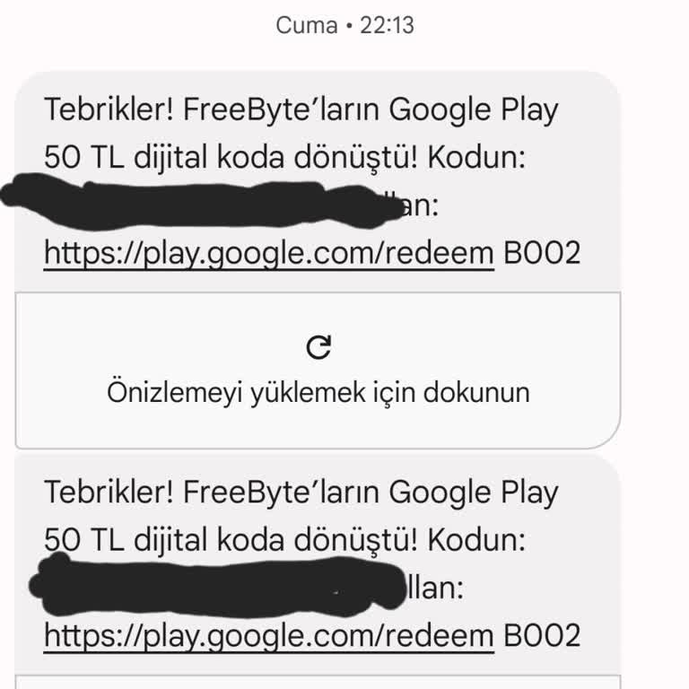 Satın Aldığım Google Play Kodları Kullanılamıyor
