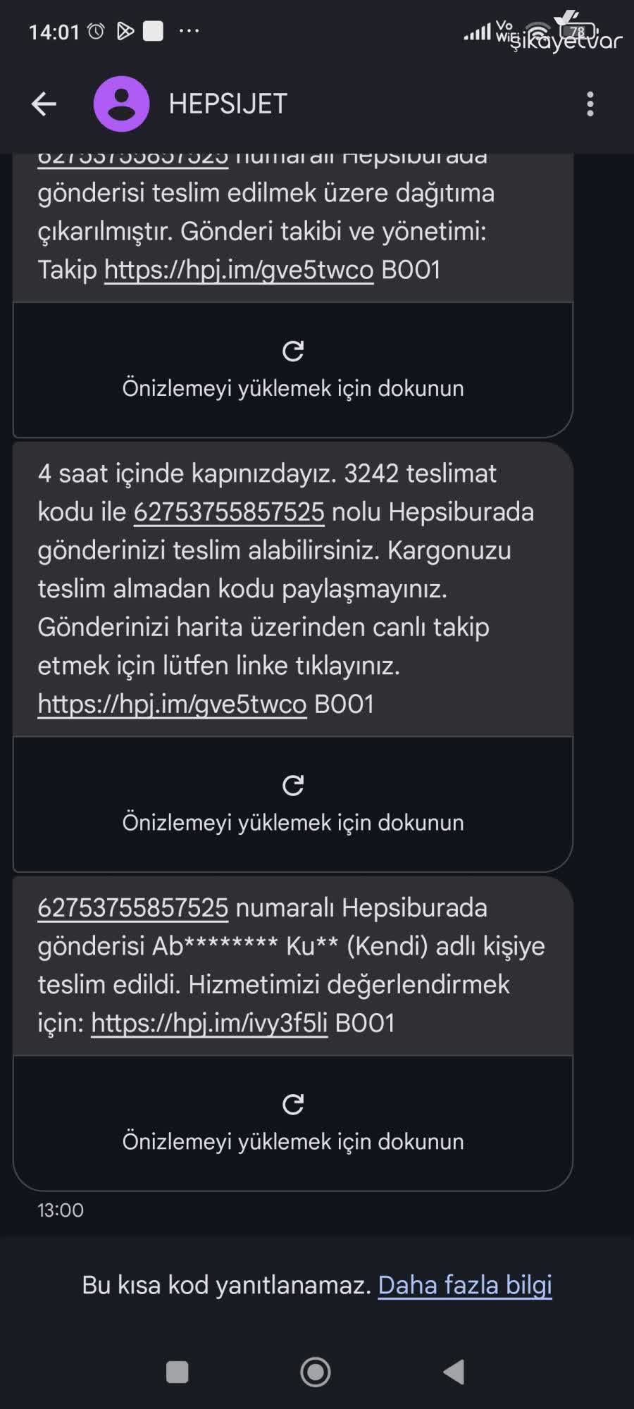 Yanlış Ürün Gönderme - Şikayetvar