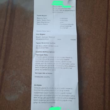 Yeni Bosch Çamaşır Makinesi Kıyafetlerimi Yırtıyor Mağduriyetim Giderilmiyor