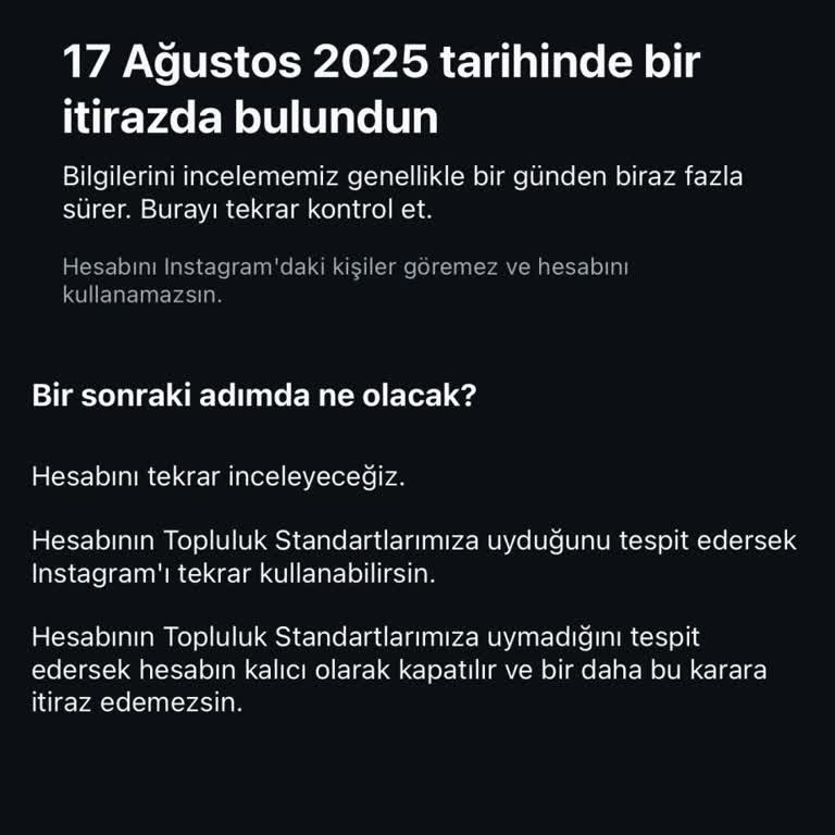 Instagram Sebepsiz Kapatılan Hesabım İçin Çözüm Bekliyorum