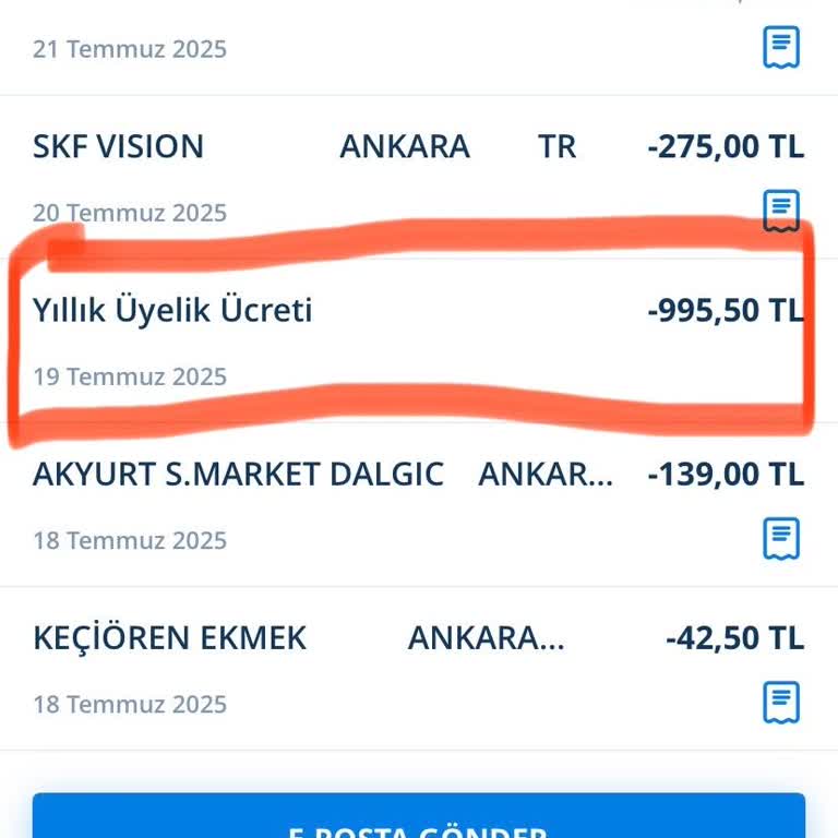 Yıllık Kredi Kartı Ücretinin İadesi Talebim Reddedildi