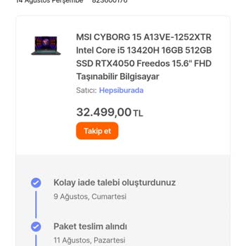MSI Laptopta Kronik Isınma Sorunu Ve Geciken İade Süreci