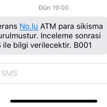 ATM'de Sıkışan Para Nedeniyle Mağduriyet Ve Yetersiz Destek