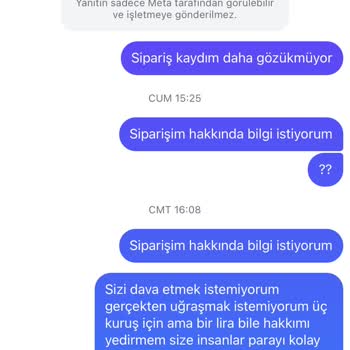 Siparişimde Gecikme Yaşadım İletişim Kuramıyorum Para İadesi Alamadım