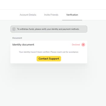 Binomo Account Verification Declined Without Clear Reason