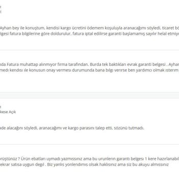 Kullanılmayan Akünün İadesi Garanti Bahanesiyle Reddedildi