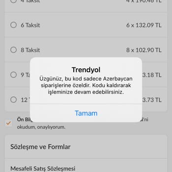 Trendyol Kuponlarımı Ülke Hatası Nedeniyle Kullanamıyorum