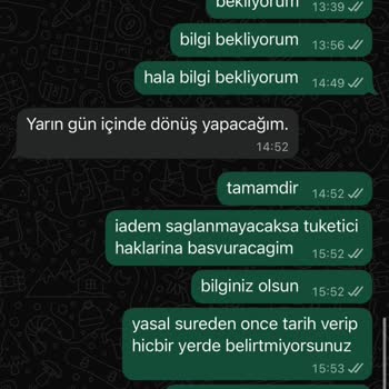 Yasal İade Hakkım Engellendi, Ücret İadem Yapılmıyor