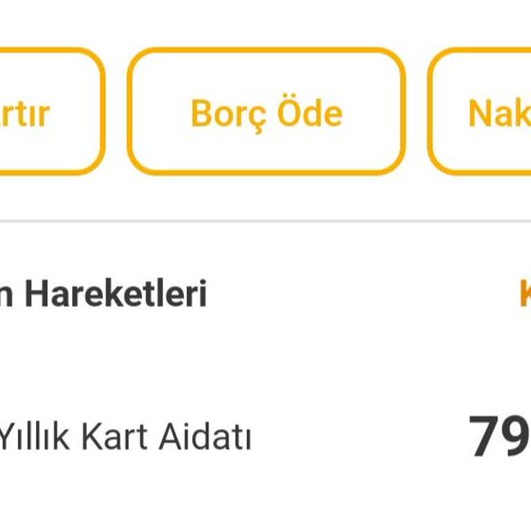 Düzenli Kullanımda Alınan Kart Aidatının İadesini Talep Ediyorum