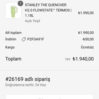 Sipariş Verildiği Halde İki Ayda Teslim Edilmeyen Termos Ve İade Belirsizliği